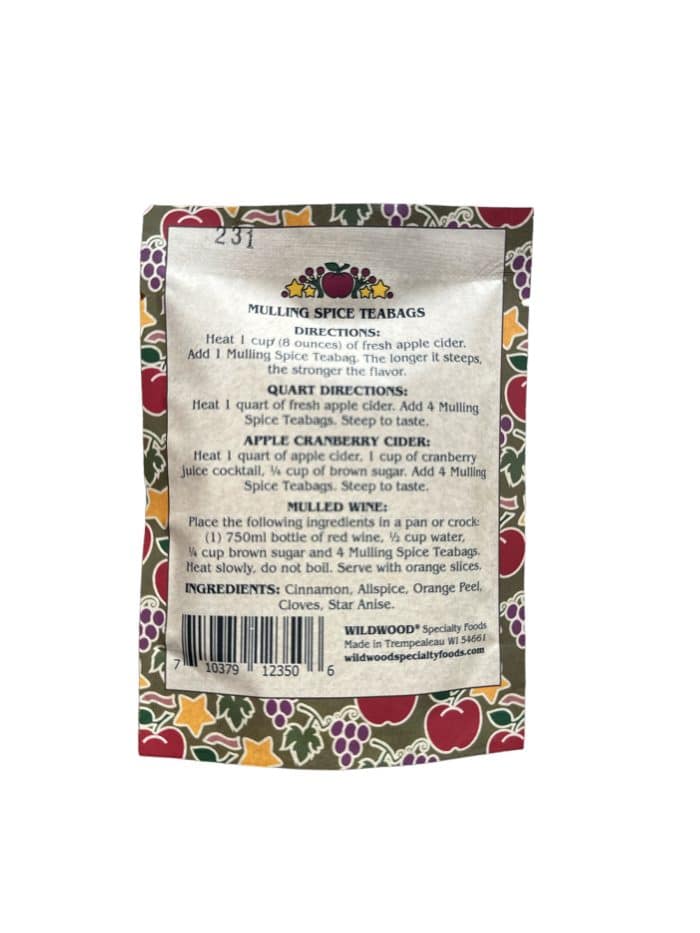 Mulling Spice Teabag 4S  4/Pkg - Image 2