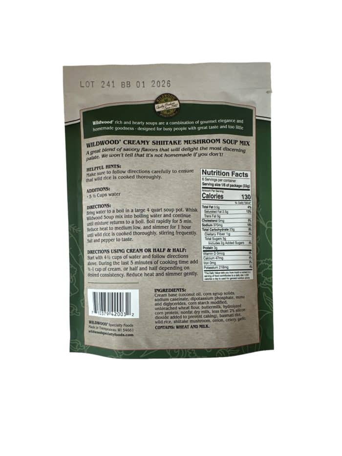 Creamy Shiitake Mushroom Soup Mix With Basmati Rice And Wild Rice - Image 2